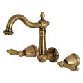 Heritage KS1253AL 8-Inch Center Wall Mount Bathroom Faucet KS1253AL